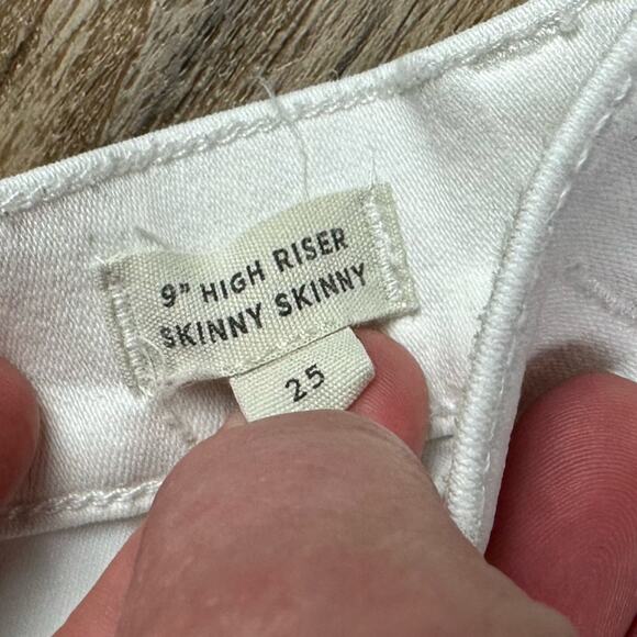 Madewell High Riser Skinny Skinny White Jeans Size 25 - Picture 7 of 7